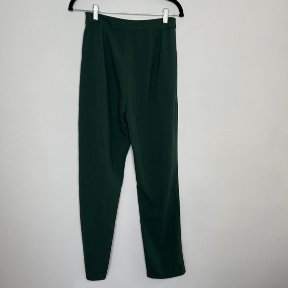 Lulu's Kick It Forest Green High-Waisted Trouser Pants size Medium - Picture 9 of 9